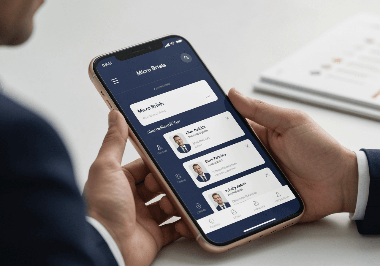 AgentNova Mobile - Asesor consultando cliente